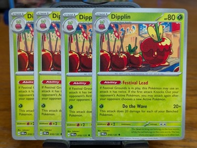 Pokemon TCG Prismatic Evolutions Dipplin 010/131 x4 Playset