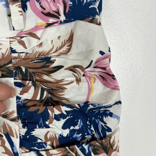 Kate Kasin Women’s Pencil Skirt Floral Coastal Tropical Floral Ruched Sz M NWT - Picture 11 of 14