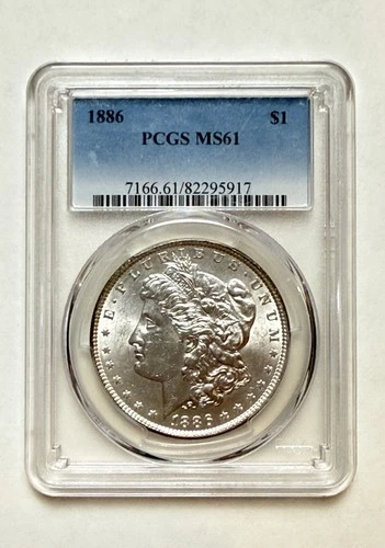 MS 61 USA Morgan Dollar 1886 PCGS