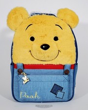   Her Universe Disney Winnie The Pooh Plush Suspenders Mini Backpack - New 