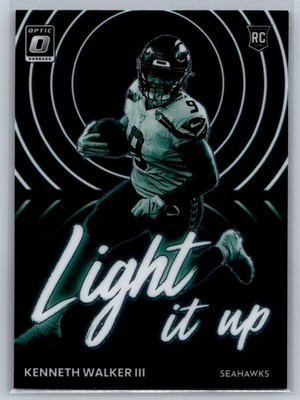 2022 Donruss Optic #LU-16 Kenneth Walker III Rookie RC Black Light it Up
