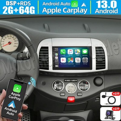 7'' Car Radio Stereo For Nissan Micra 2005-2007 Android 13 CarPlay GPS BT 2+64GB