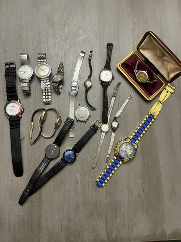 Vintage Estate Watch Lot – Mixed Brands – untested – Parts/Repair –