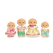 Calico Critters Toy Poodle Family 3" Figures - Collectible Dollhouse Set