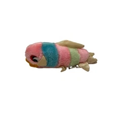 Vintage Dan Brechner Rainbow Fish Plush Stuffed Animal 7" Toy Plastic Eyes