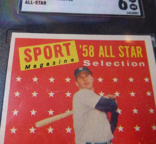 1958 Topps Mickey Mantle #487 All-Star SGC 6 Ex-Nm Sport Magazine NY Yankees - Picture 3 of 5