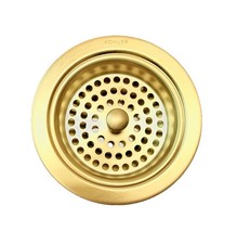 KOHLER K-8801-2MB Duostrainer Sink Strainer Drain w/Tailpiece-Brushed Brass Gold