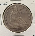1873  With Arrows Seated Liberty Half Dollar Very Good Condition