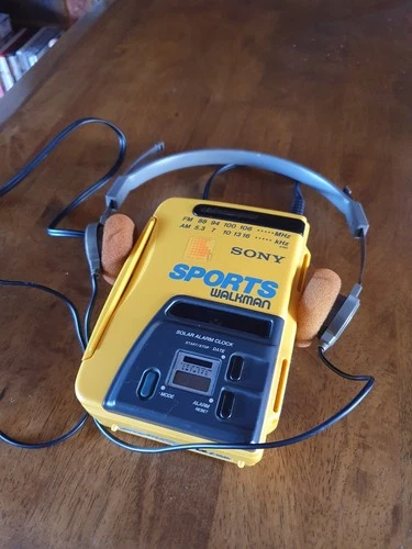 Vintage Sony Sports Walkman Yellow Cassette Player WM-BF58 Read Description