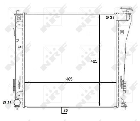 KÜHLER MOTORKÜHLUNG 59086 FÜR HYUNDAI D4FD 1.7L 4cyl i40 I CW - Picture 6 of 12