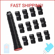 Rolett 12 Pack Tennis Racket Grip Tape, Precut Anti Slip Tennis Grip Tape, Absor