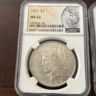 2023 Morgan  NGC MS70 FDOI & 1923 Peace Silver Dollar NGC MS63 A Century Apart