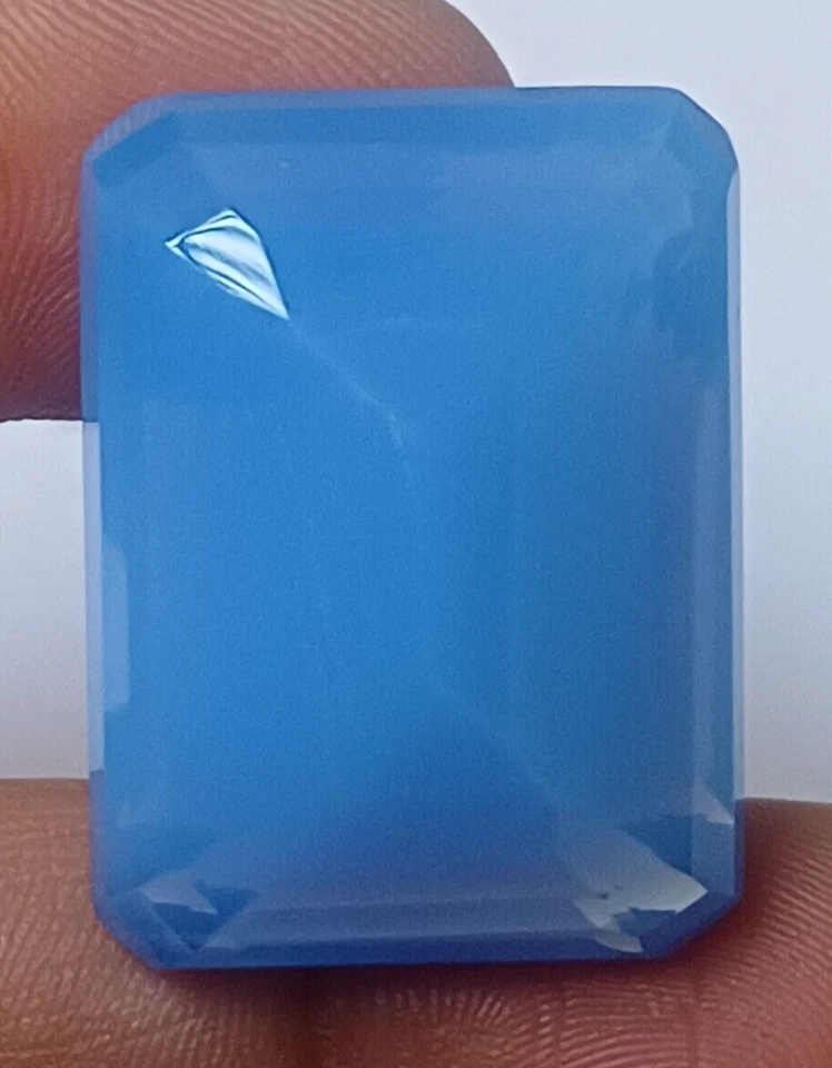 AAA+ Large Blue Opal 90.80 Ct. Emerald Cut Loose Gemstone Women for Gift/Her - Image 3 of 4