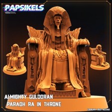 Pharaoh Ra in Throne - Miniatura de resina | Ciencia ficción | Cyberpunk Mini | Papsikel