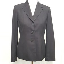 Evan-Picone Womens Blazer Size 6 Black 3 Button Tailored No Vent Lined Lightweig