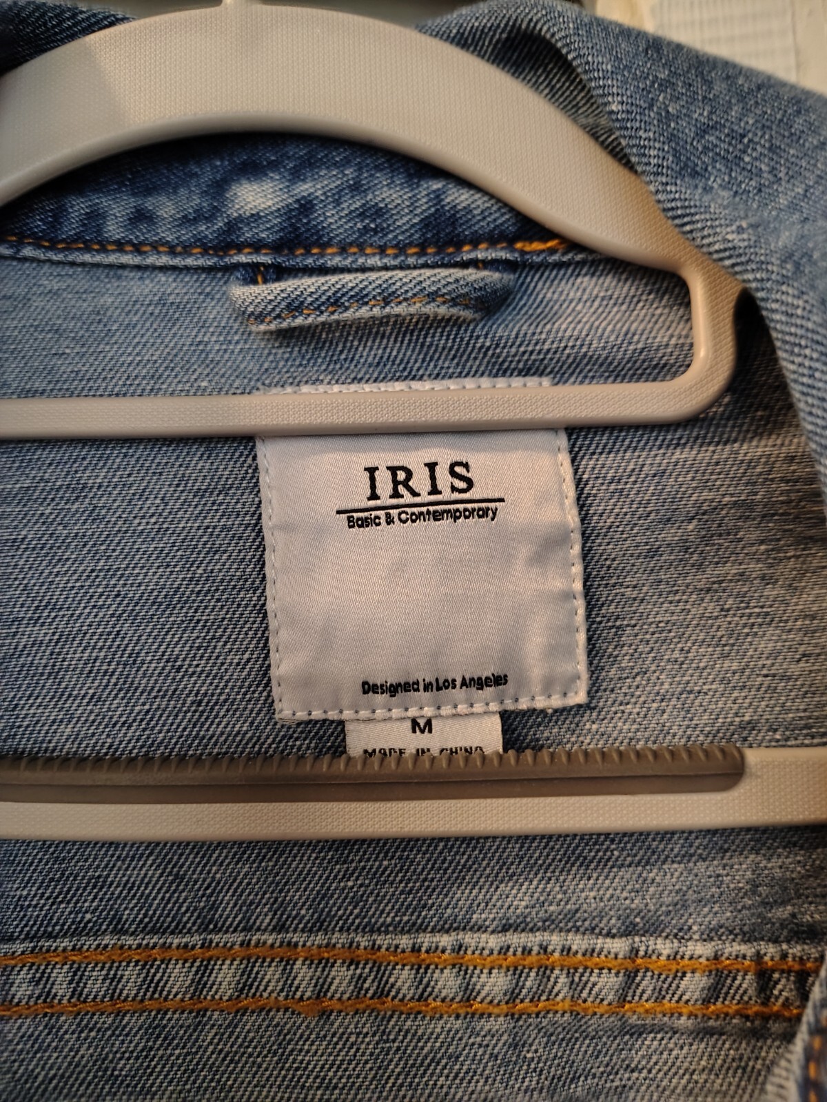 Iris Jean Jacket Distressed Button Down Women's S… - image 8