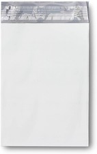 100 Pack Secure Seal White Poly Mailers Shipping Bags - Safe Shipping with 5x7