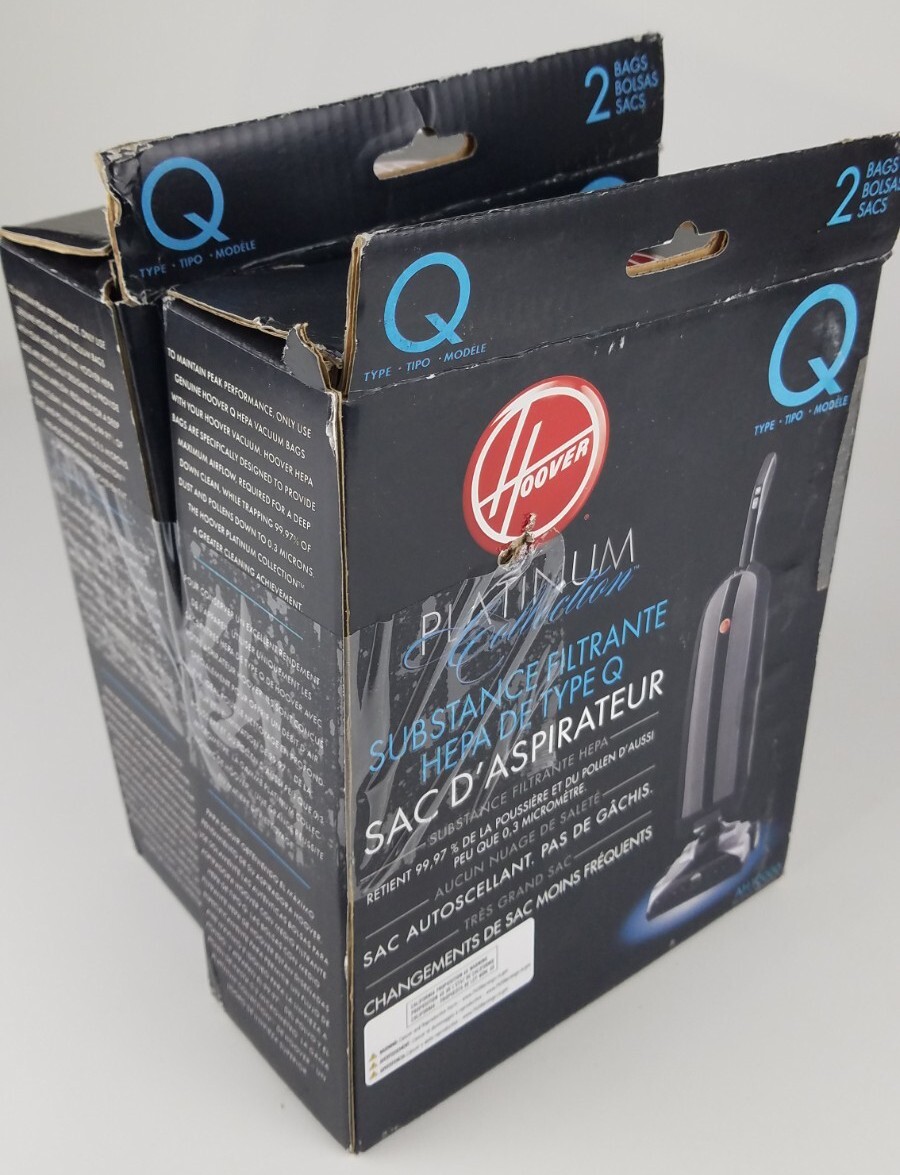 Hoover AH10000 Platinum TypeQ HEPA Vacuum Bag, 4 Count GENUINE, NEW