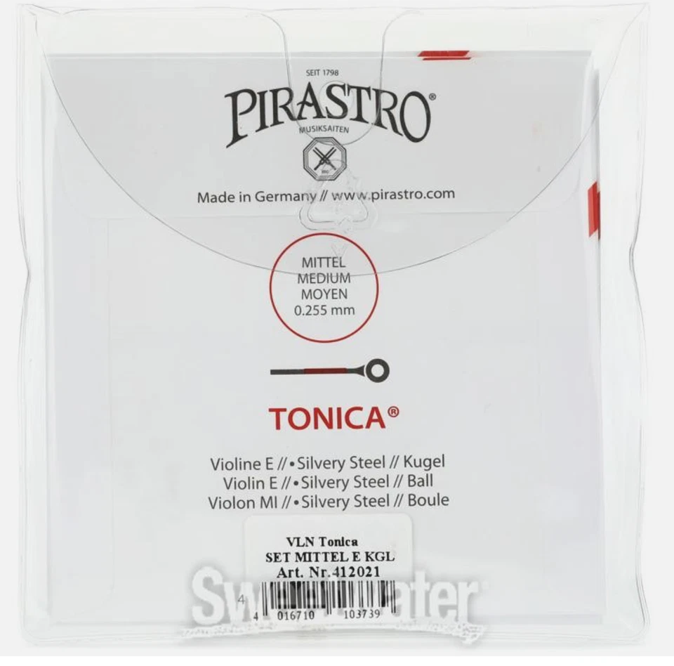 *GENUINO* y Nuevo Juego de Cuerdas para Violín Pirastro Tonica - Tamaño 4/4 Extremo de Bola E Foto 2 de 2