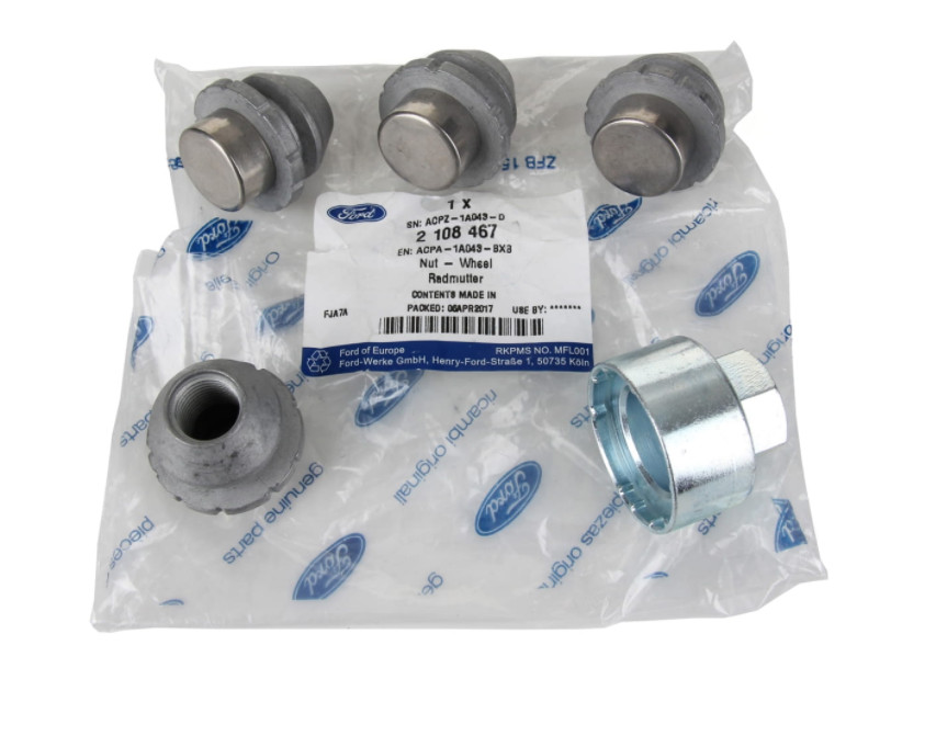 Set of Lockable Wheel Nuts Studs Rim Locks 2108467 for Ford  