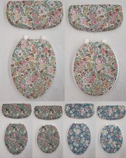 Rose Garden Toilet Seat Lid and Tank Cover Set (3 Colors Available)