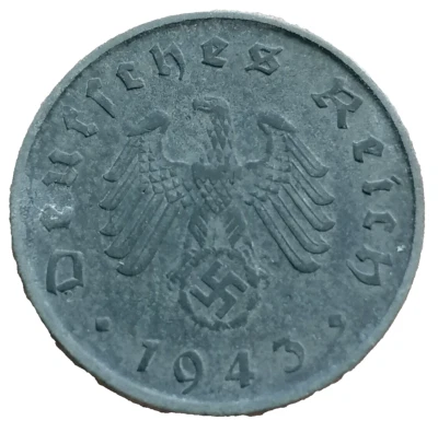ALLEMAGNE 10 Reichspfennig 1943 Munich en zinc - Photo 1/2