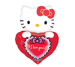 29 Mylar Hello Kitty I Love You Heart Cute Valentine Love Party Balloon Ebay