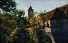 Old postcard Rothenburg- Graben and Zennel with Watchtower GERMANY (944220)