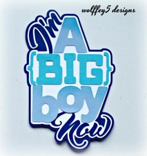 CRAFTECAFE BOY TITLE premade paper piecing scrapbook diecut piece page album 3D