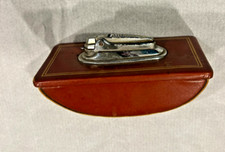 Rare Antique Fountain Pen Ink Rocker Blotter & Ronson Lighter Combo USA