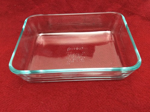 Pyrex 7210 Rectangle Clear Bluish-Green Cast Baking Dish | eBay