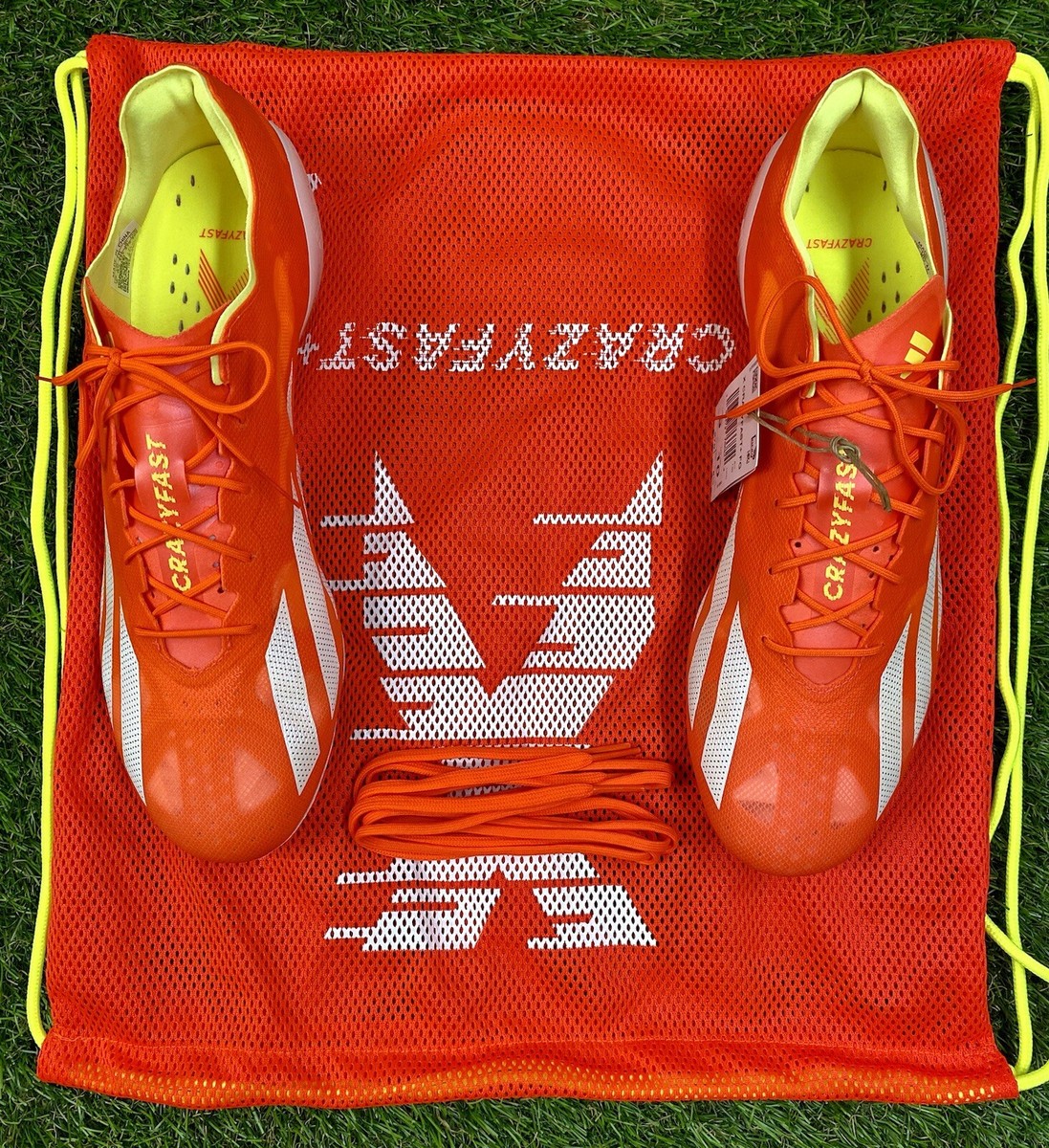 MSRP $300 Adidas X Crazyfast+ FG Red Energy Soccer Cleats  display picture 2