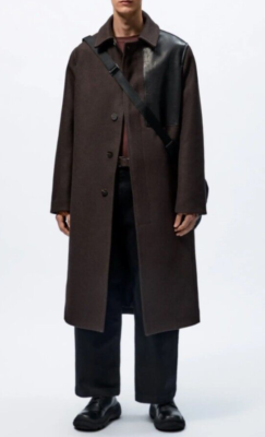 Zara x Studio Nicholson Men's Wool Long Coat - Size L - MRSP$500