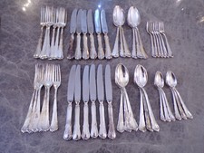 Silberbesteck BSF 99 Ingrid für 6 Personen 48 Teile 2 Größen 90er TOP !!
