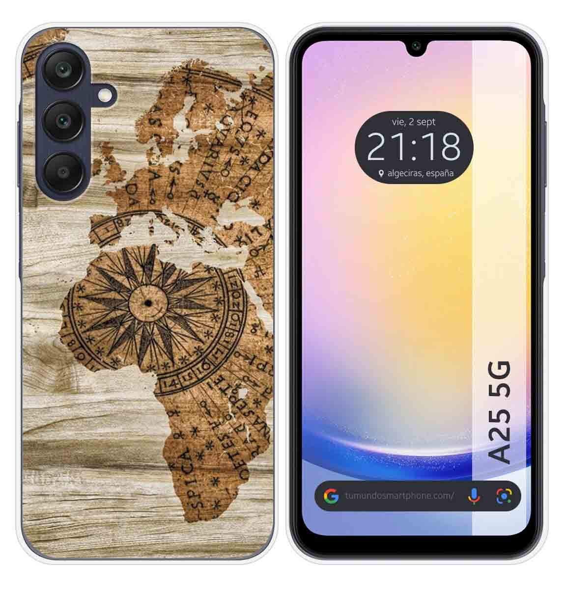 Cover Silicone per Samsung Galaxy A25 5G Disegno Legno 07 Disegni