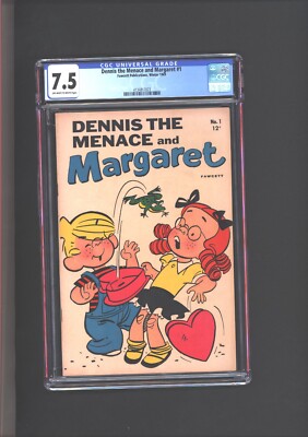 Dennis The Menace And Margaret #1 CGC 7.5 Valentine Frog Cover