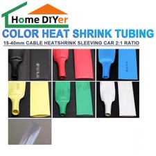 COLOR HEAT SHRINK TUBING 15-40mm CABLE HEATSHRINK SLEEVING CAR 2:1 RATIO