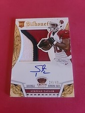 2013 Stepfan Taylor ROOKIE Patch Autograph /49 Crown Royale #234 Silhouettes 