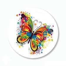 Beautiful Rainbow Flowers Butterfly Scrapbook Stickers Butterfly Envelope Seals