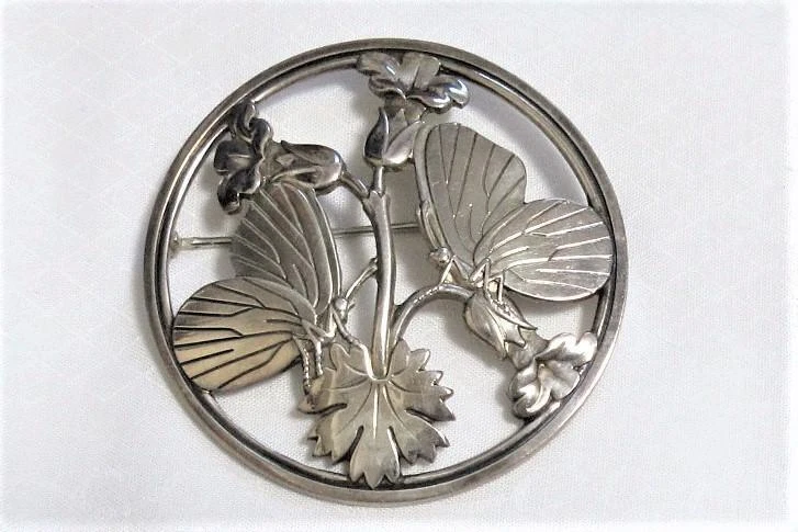 Georg Jensen Pin Brooch #283 butterfly Sterling Silver Denmark