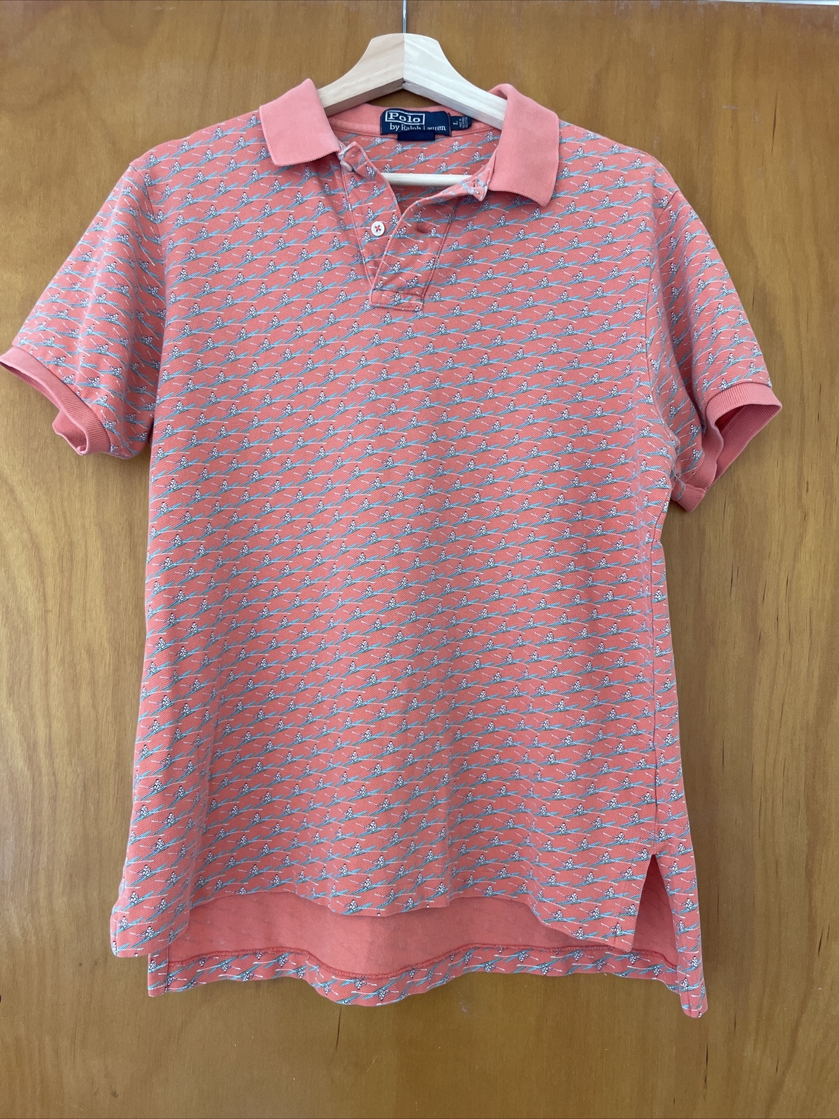 FILA Polo Ralph Lauren rara stampa equipaggio canottaggio manica corta grande