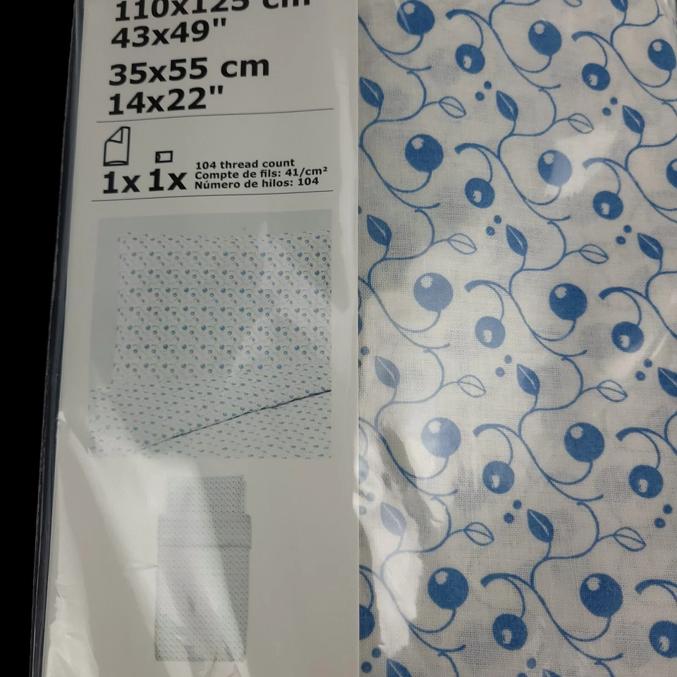 Funda nórdica/funda de almohada para cuna Ikea Gulsparv estampado arándano 804.270.70 nueva  Foto 2 de 4