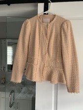 Rebecca Taylor Tweed Fringe Peplum Jacket size 4