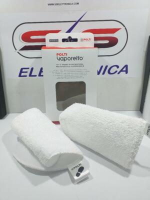 Kit 2 Serpillières + 2 Bonnettes Microfibre Polti Vaporetto – Compatible SV205, SV220, SV240 – Nettoyage Profond Sols, Canapés, Tissus D'Ameublement Serpillières Microfibres Polti Vaporetto