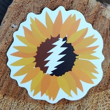 Grateful Dead & Co- Jerry Garcia- 2” SYF Stealie Sunflower Vinyl Stickers Decals
