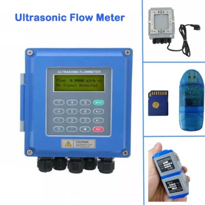 Digital Ultrasonic Flow Meter with SD Card DN25~100mm TS-2 Clamp-on Transducer