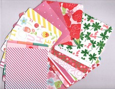 LUCKY IN LOVE 16pk HANDMADE 4x4 POCKET CARDS Single-Sided SILVER FOIL ACCENTS