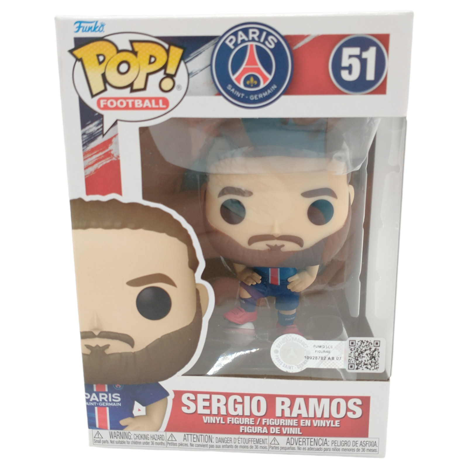 Funko Pop Football Paris Saint Germain Sergio Ramos #51 Soccer Vinyl Figure