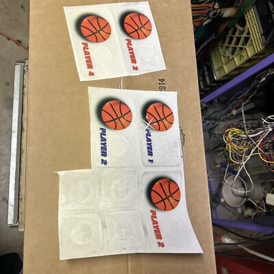 Sticker Nba Jam Hangtime Start Player 1-2-3-4 Lot arcade Video game Part