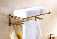 Antique Brass Bathroom Accessories Towel Bar Holder Shelf Hooks 2ba320